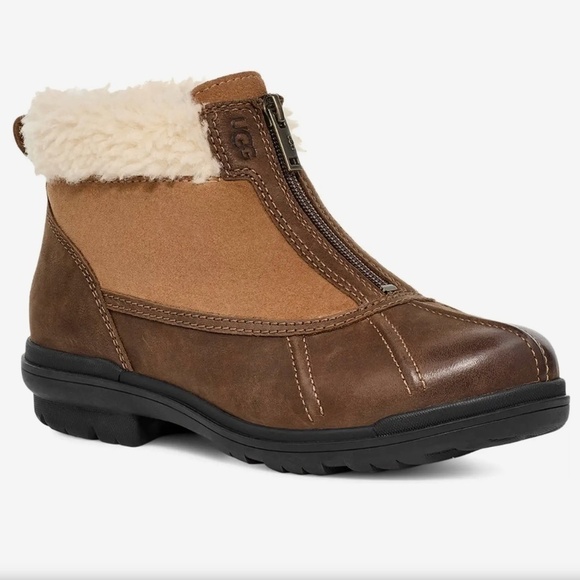 NEW UGG Hapsburg Zip Boot Shearling Trim size 7 - Picture 1 of 14
